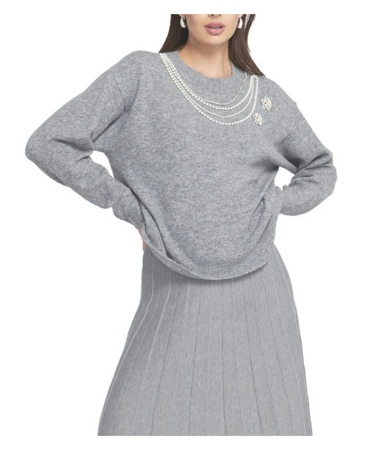 Embellished Sweater Pullover by Elle Collection