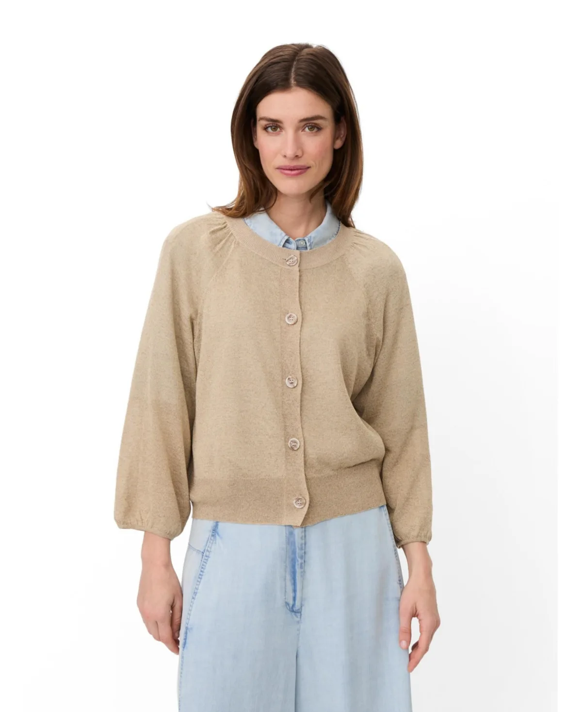 Malakker Balloon Sleeve Knit Cardigan by Masai Copenhagen