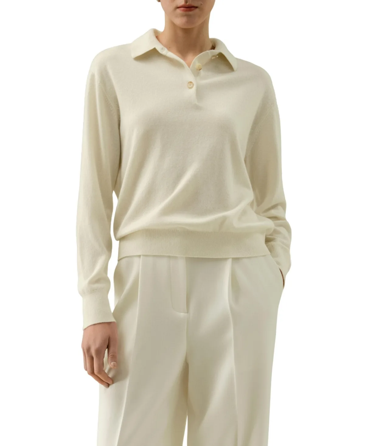 Baby Cashmere Polo Shirt by Lilysilk