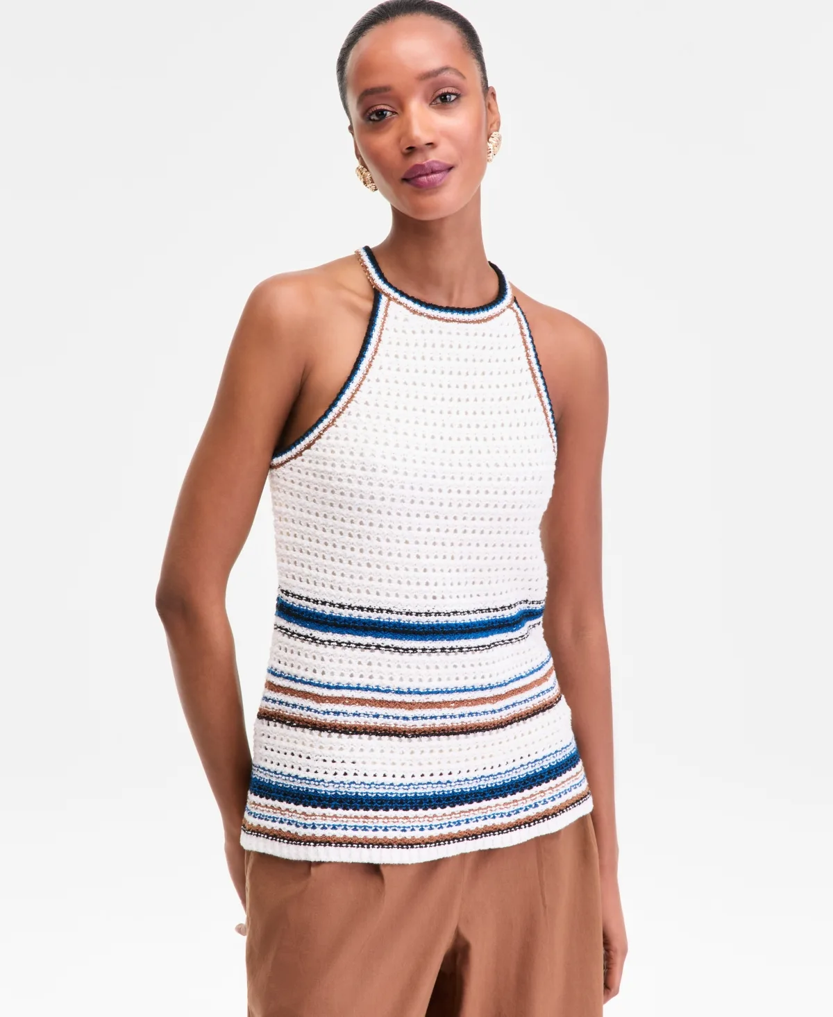 Sleeveless Crochet Sweater by I.n.c. International Concepts