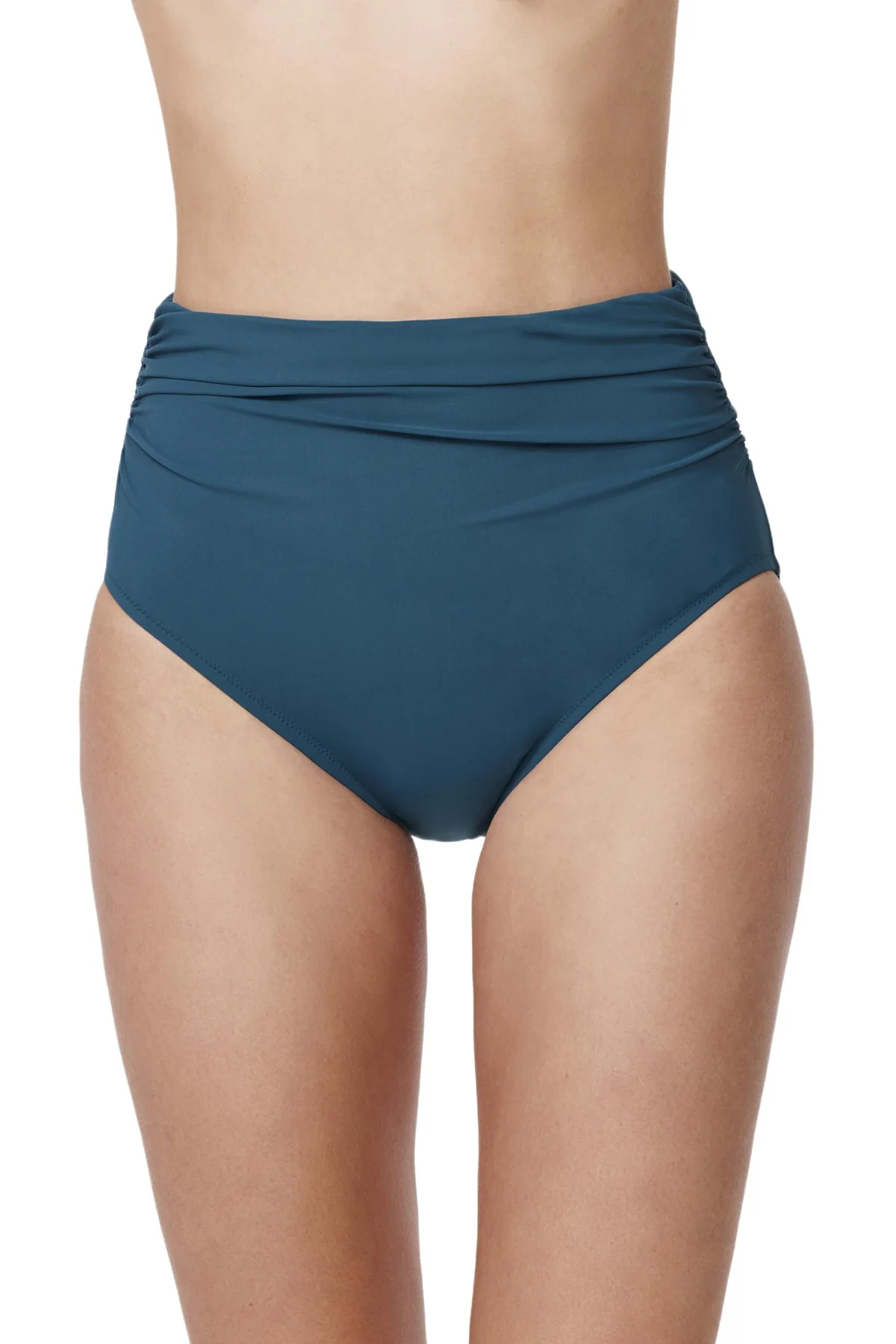 Tutti Frutti Shirred High Waist Swim Bottom Swimsuit by Profile By Gottex