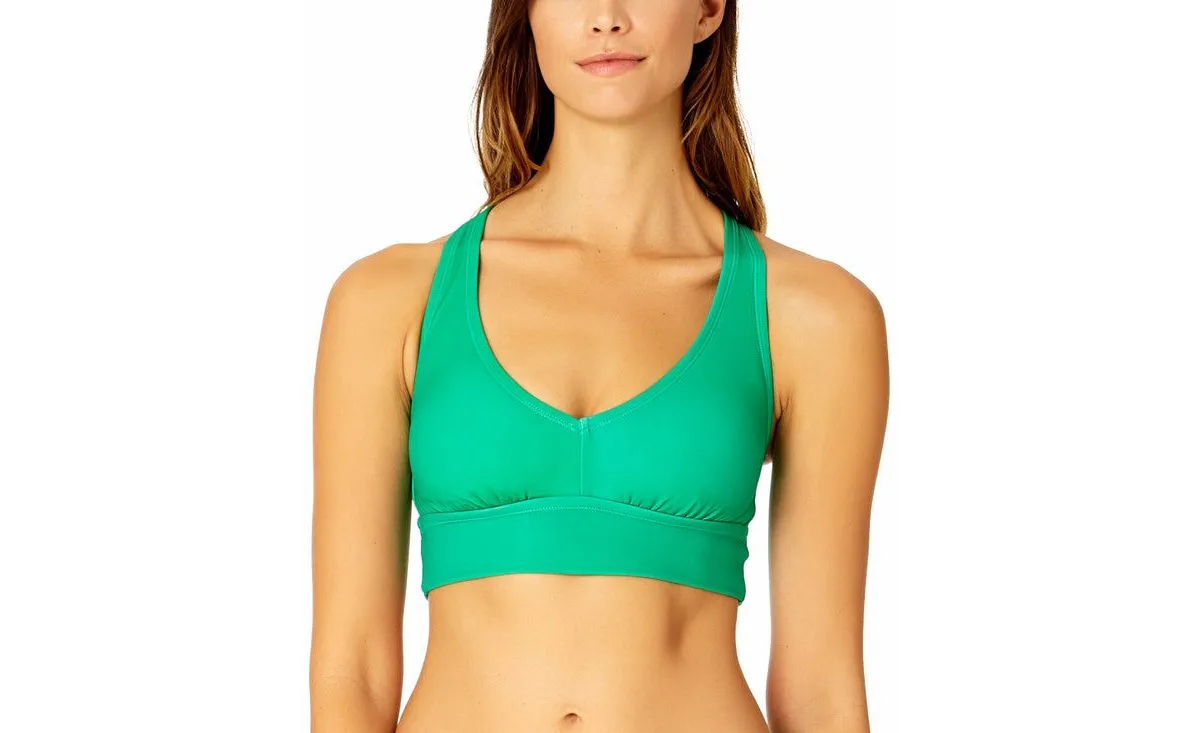 Solid Halter Banded Bra Swim Top by Coppersuit