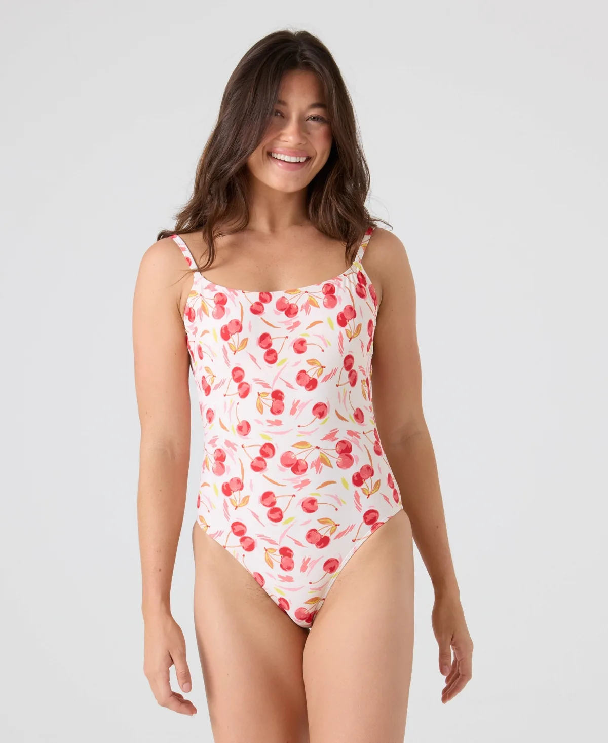 Cherry Printed Scoop Neck One-Piece Swimsuit by Roxy