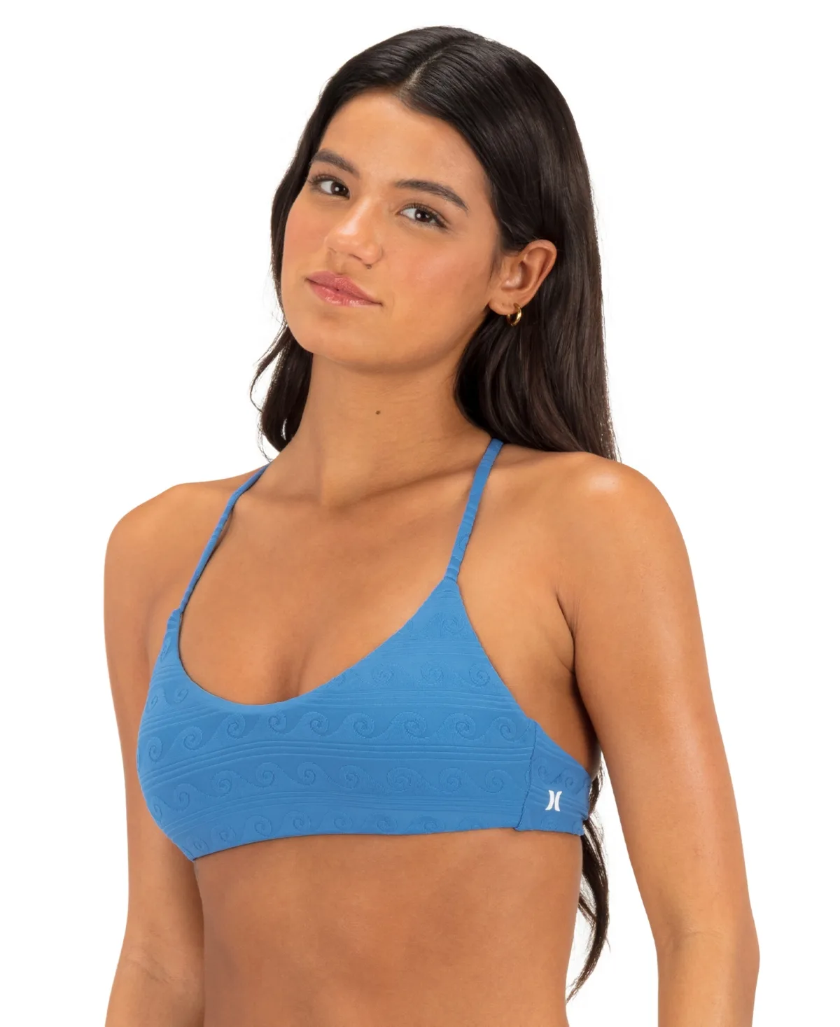 Crossback Scoop Neck Swim Top - Denim by Hurley