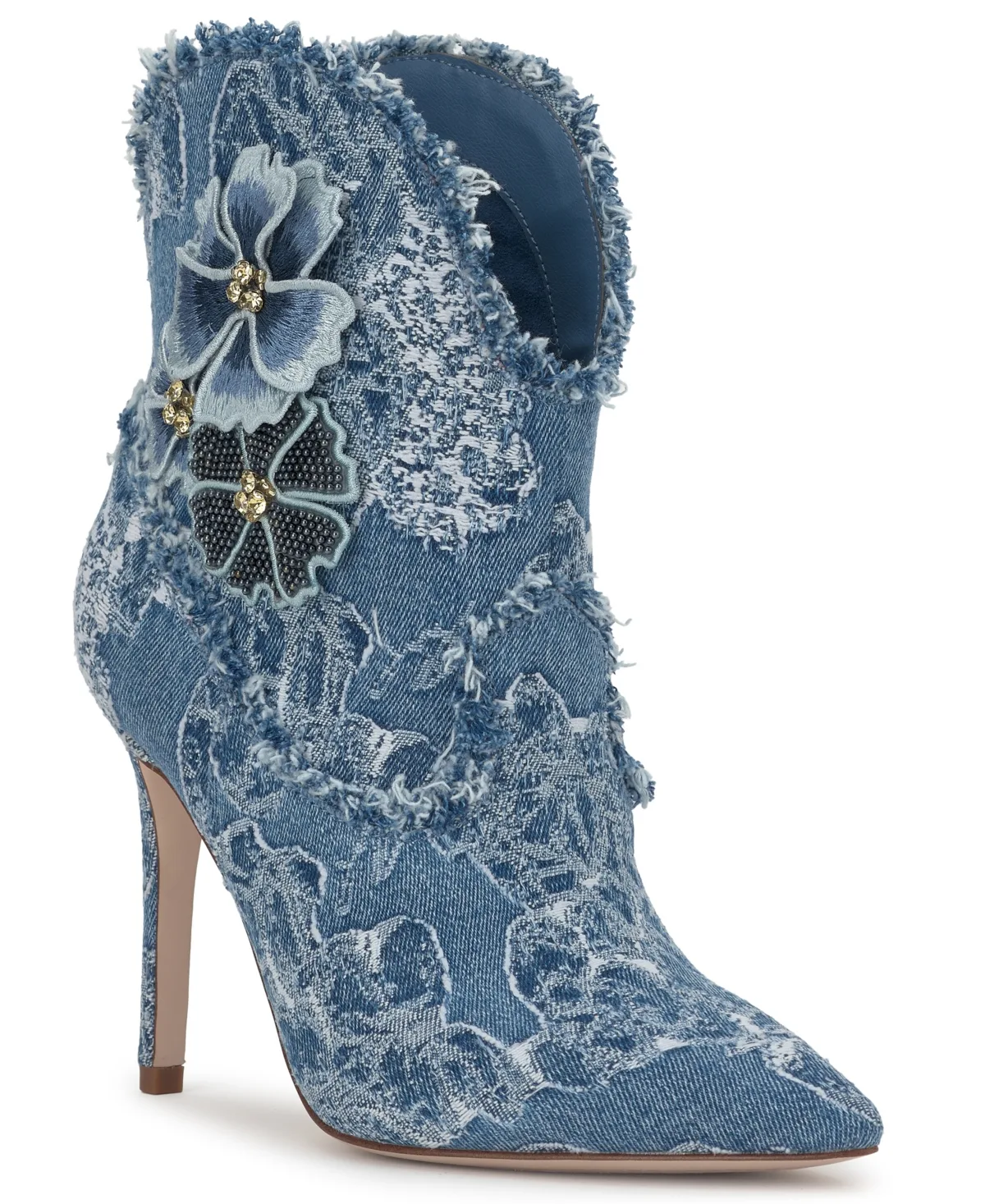 Plitee Floral Western Stiletto Booties by Jessica Simpson