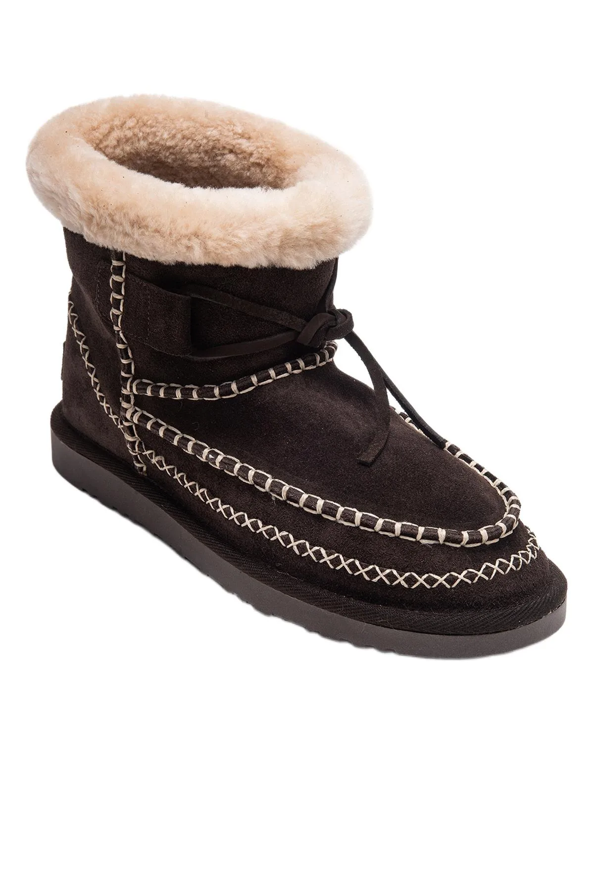 Jorel Leather Fur Lined Ankle Boot by Forever & Always Shoes