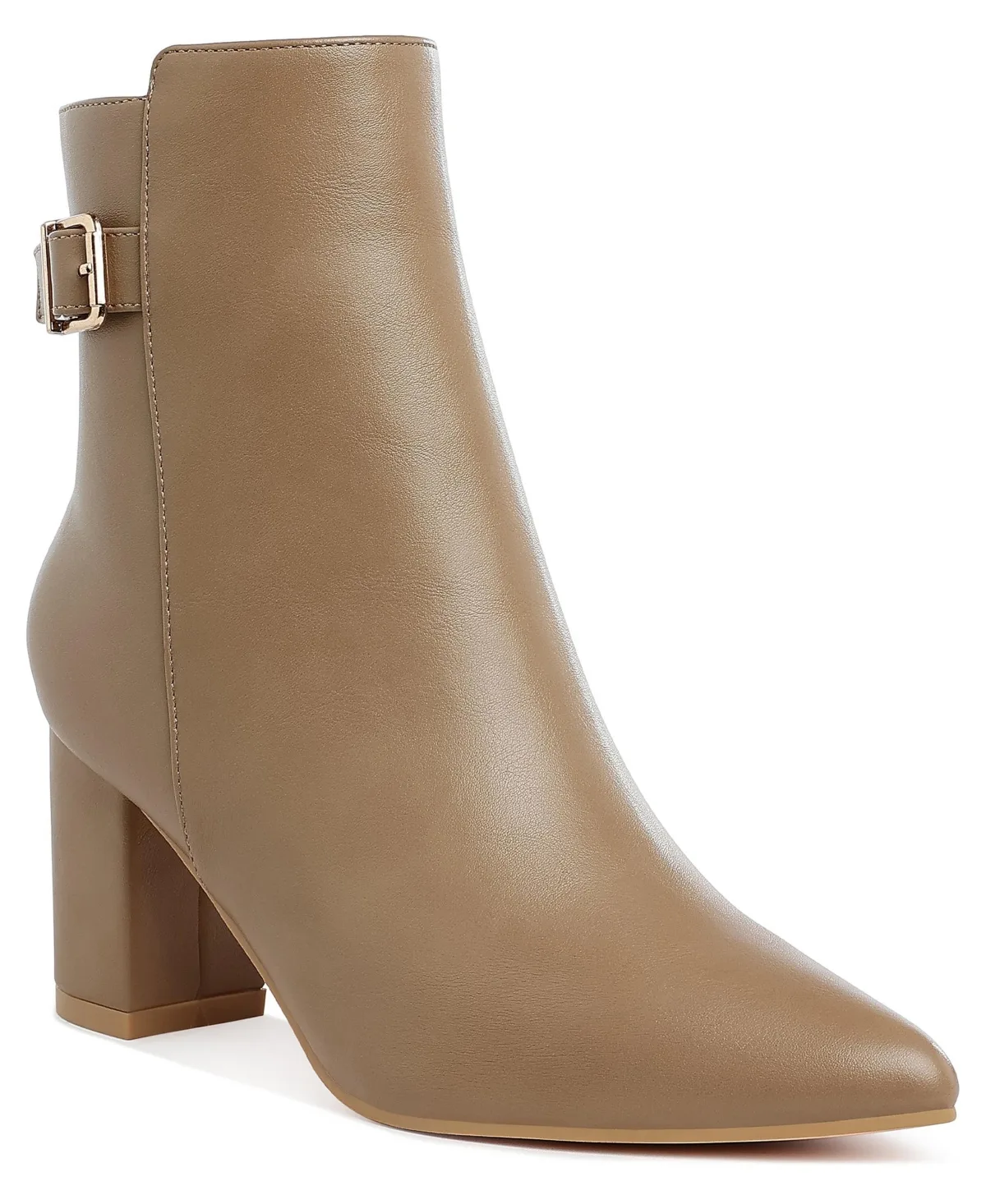 Conchos Belt Detail Block Heel Boots by London Rag