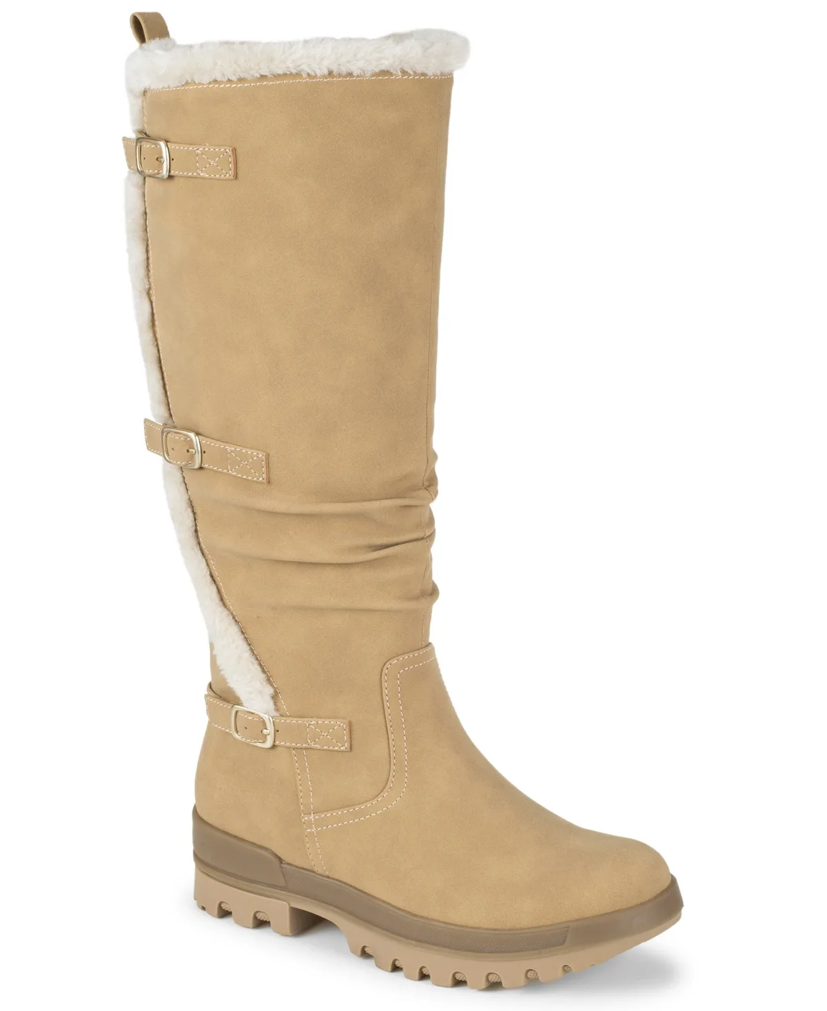 Navia Zipper Tall Round Toe Boots by Baretraps
