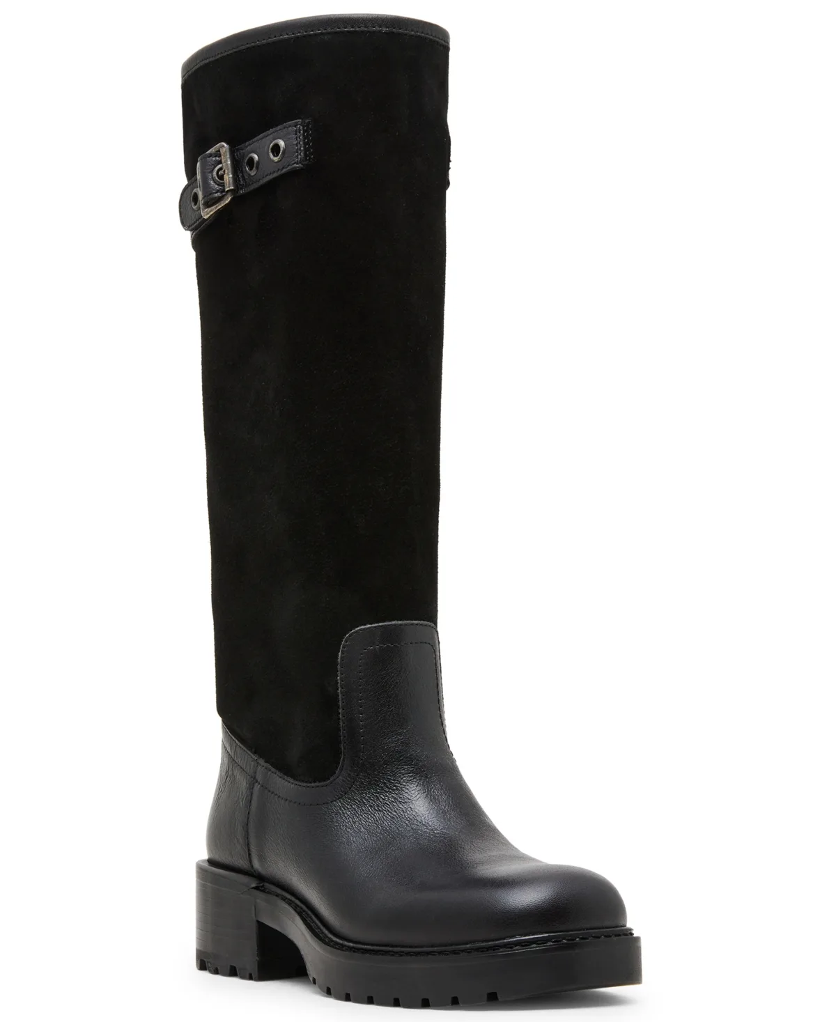 Ramble Wide-Calf Lug Sole Riding Boots by Steve Madden