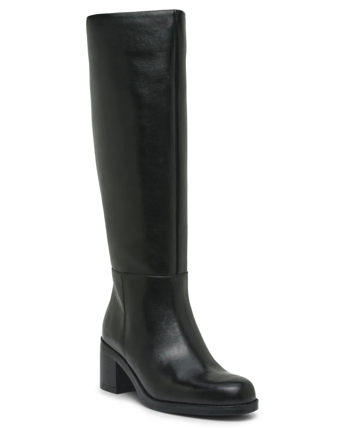 Ammar Wide-Calf Block Heel Boots