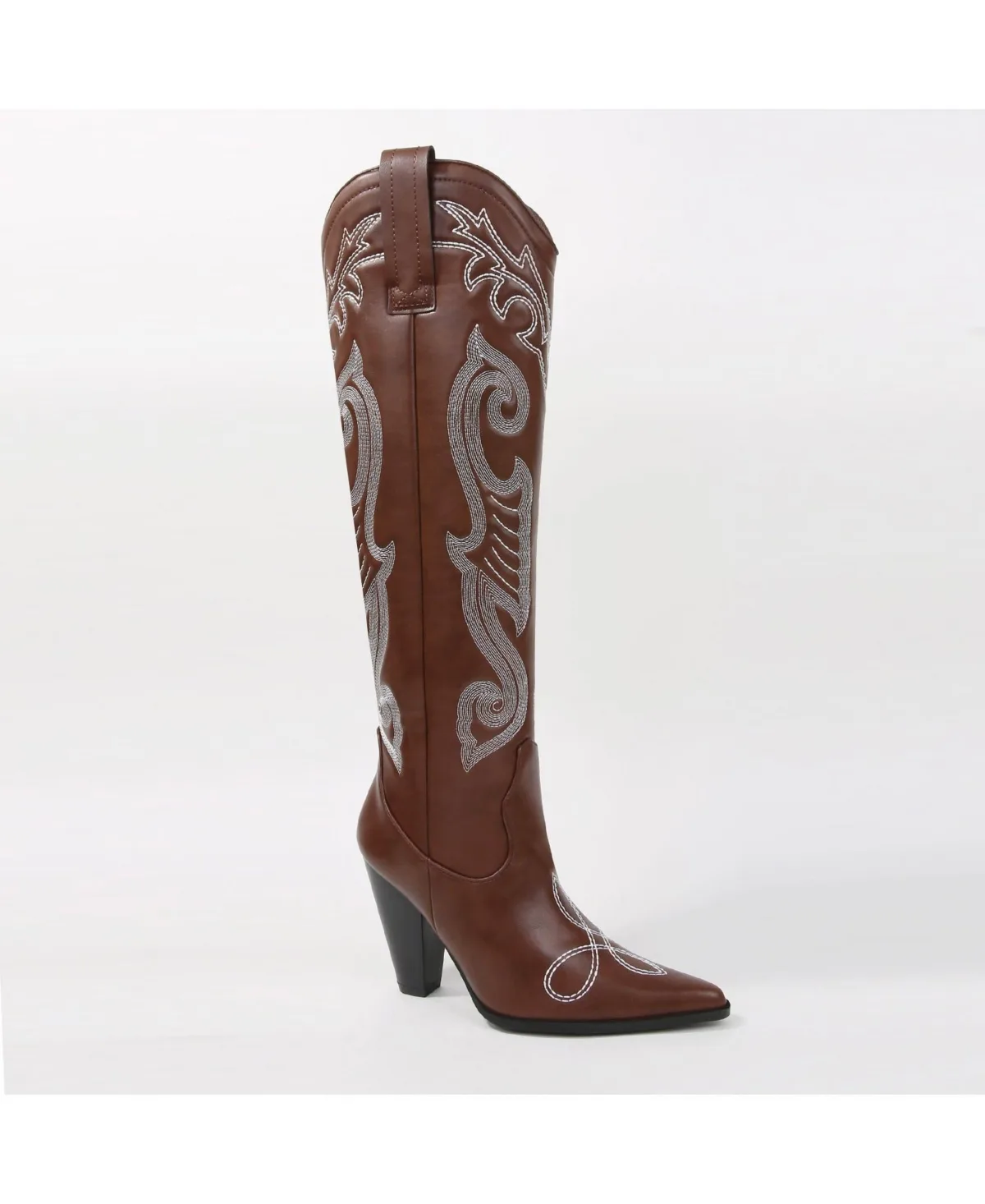Ashley Embroidered Western Knee-High Boots by Berness