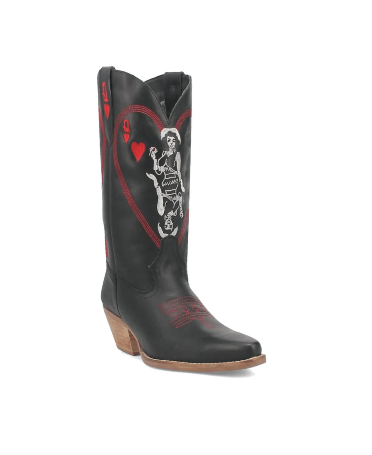 Queen a Hearts Leather Boots by Dingo