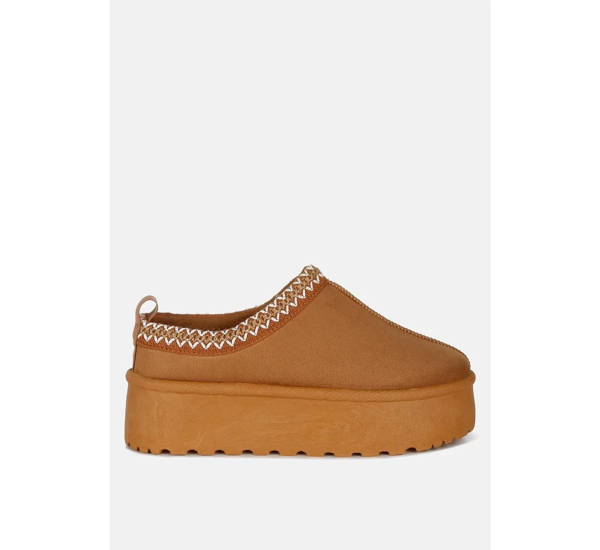Struter Embroidered Platform Fur Classic Slip-On