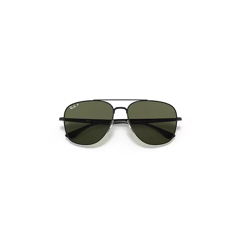 Rb3683 Sunglasses Black Frame Green Lenses Polarized by Ray-Ban