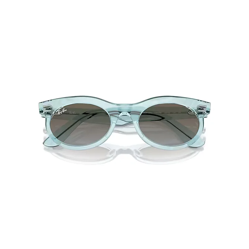 Wayfarer Oval Change Sunglasses Photo Waves Purple Frame Grey Lenses by Ray-Ban