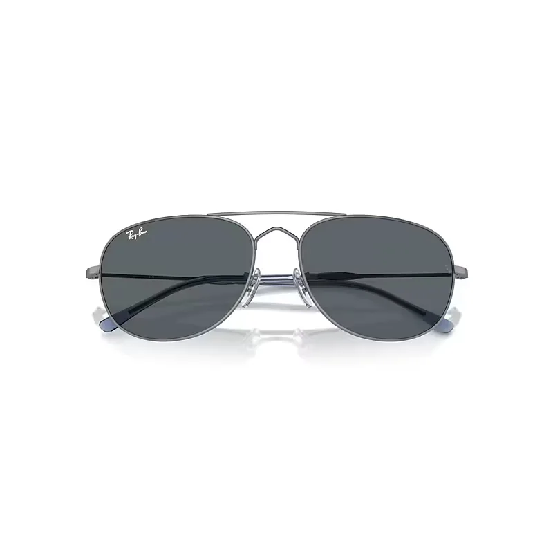 Bain Bridge Sunglasses Gunmetal Frame Blue Lenses by Ray-Ban