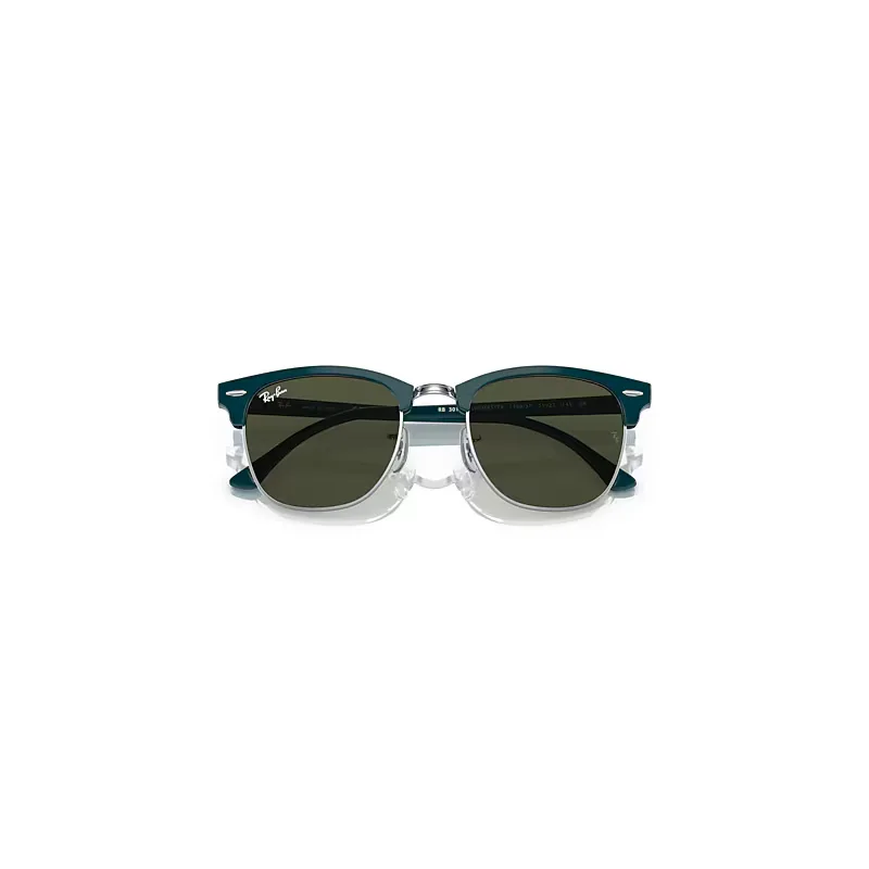 Clubmaster Sunglasses Petroleum Green Frame Green Lenses by Ray-Ban