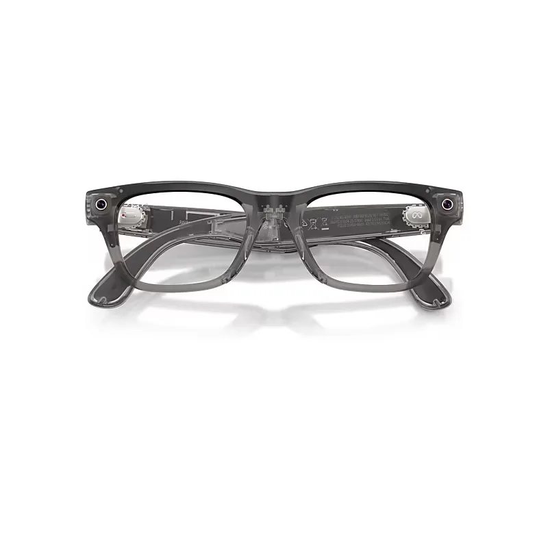 Meta Optics (gen 2) Transparent Ice Grey Frame Demo Lens Prescription AI Glasses by Ray-Ban