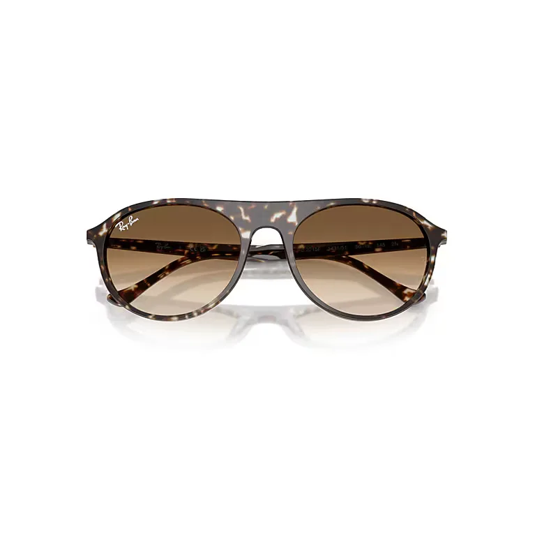 Rb2215 Sunglasses Havana Yellow Turtle Frame Brown Lenses by Ray-Ban