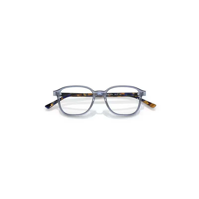 Leonard Optics Eyeglasses Blue & Yellow Havana Frame Clear Lenses Polarized