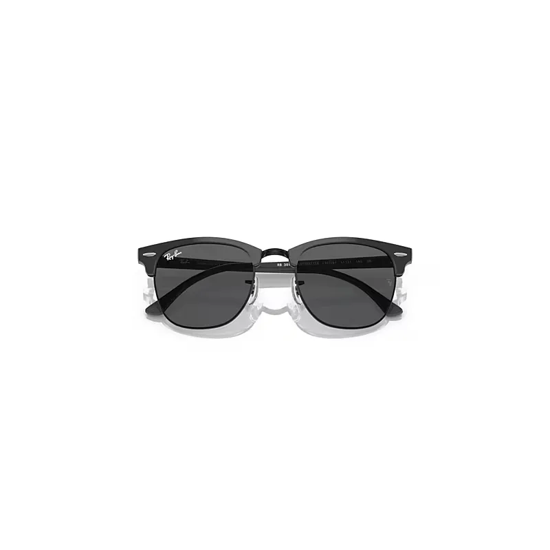 Clubmaster Classic Sunglasses Grey Frame Grey Lenses by Ray-Ban