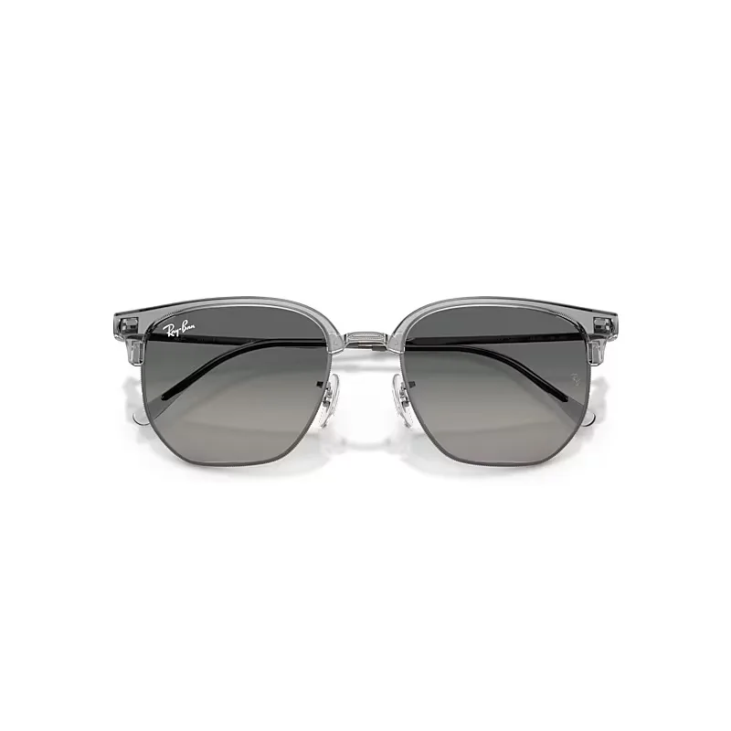 New Clubmaster Sunglasses Gunmetal Frame Grey Lenses by Ray-Ban
