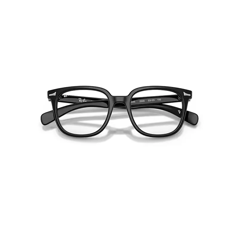 Brunel II Optics Eyeglasses Black Frame Transparent Lenses Polarized by Ray-Ban