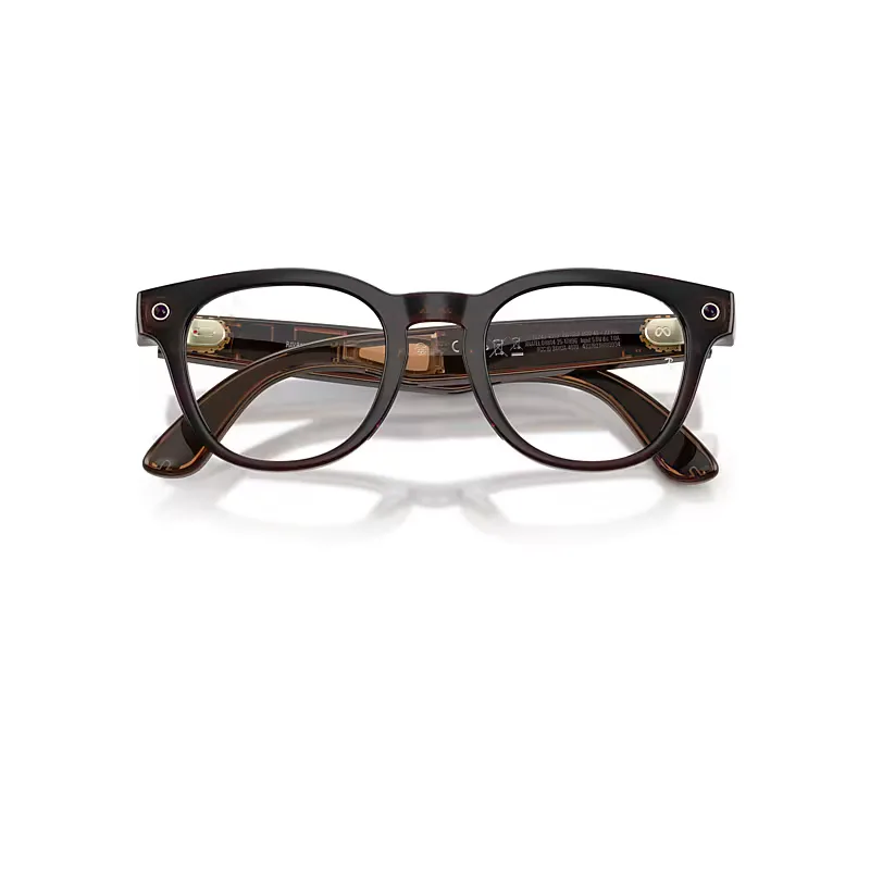Meta Optics (gen 2) Transparent Umber Frame Demo Lens Prescription AI Glasses by Ray-Ban