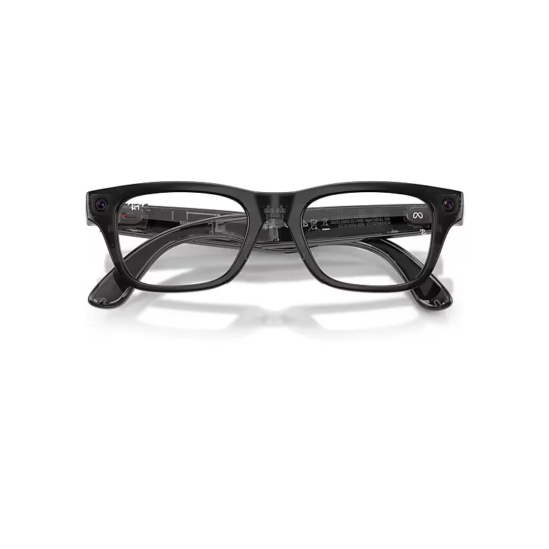 Meta Optics (gen 2) Transparent Black Frame Demo Lens Prescription AI Glasses by Ray-Ban