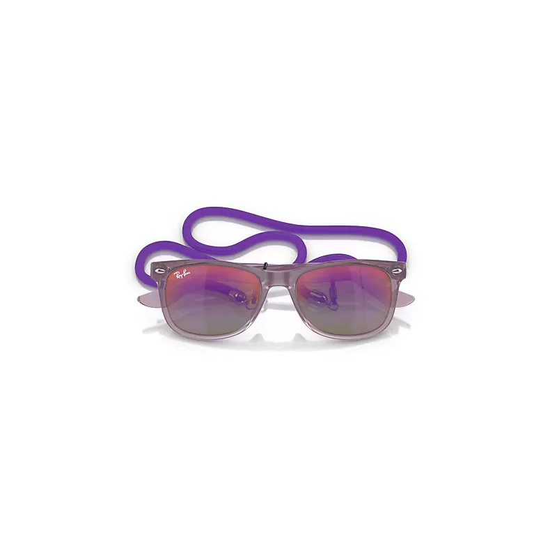 New Wayfarer Sunglasses Opal Purple Frame Blue Lenses by Ray-Ban