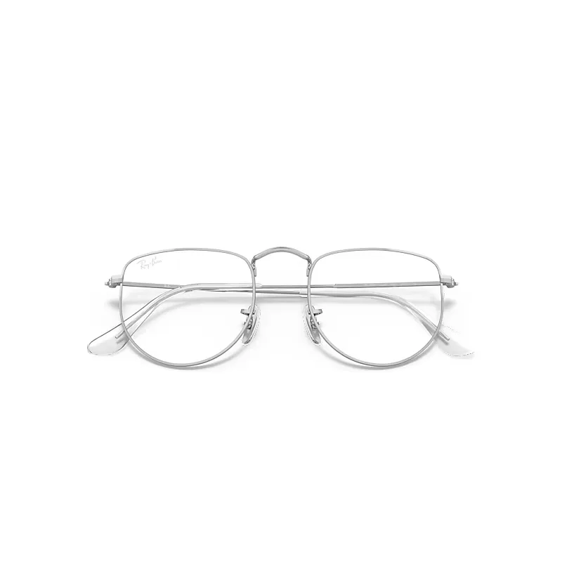 Elon Optics Eyeglasses Silver Frame Clear Lenses by Ray-Ban