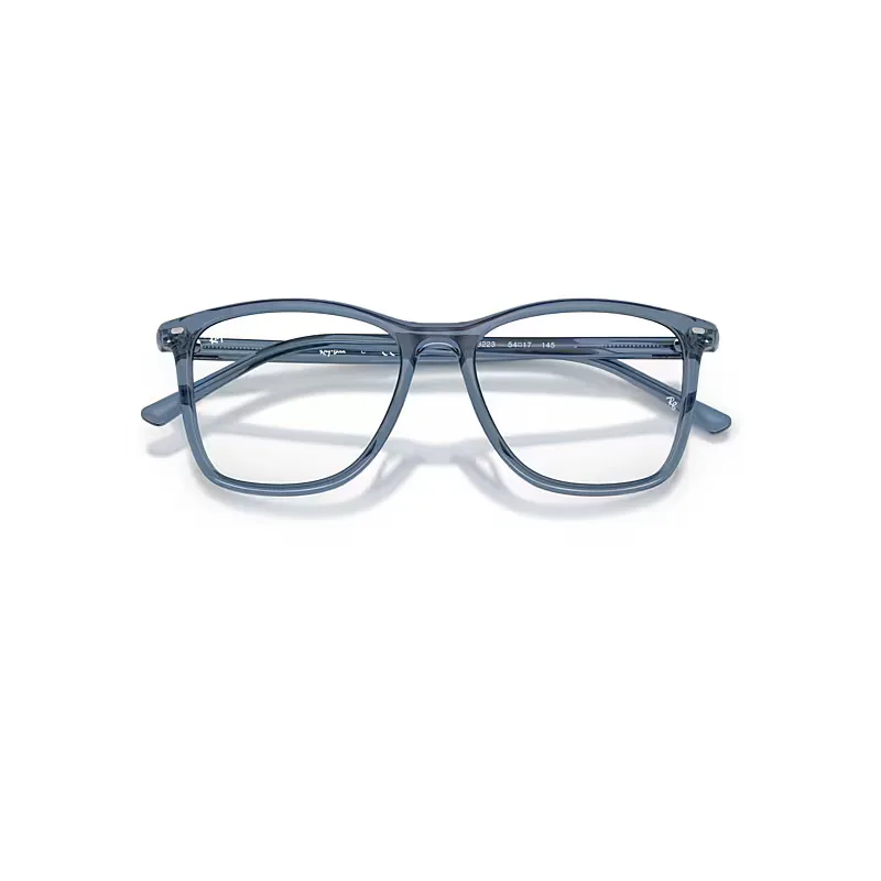 Rb5455 Optics Eyeglasses Transparent Blue Frame Transparent Lenses Polarized by Ray-Ban