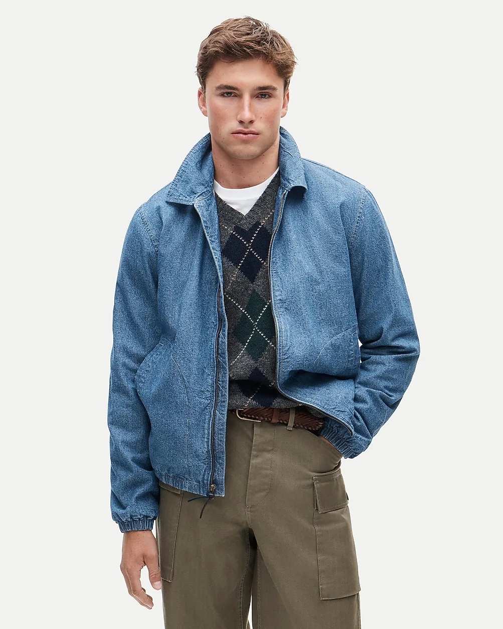 Harrington Jacket in Chambray by J.Crew