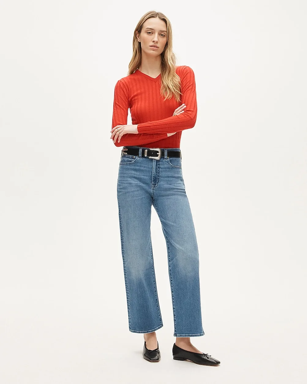 Slim-Wide Jean in Super-Stretch by J.Crew