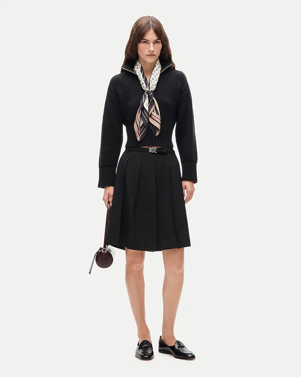 Tall Pleated Prep Skirt in Gramercy Suiting by J.Crew