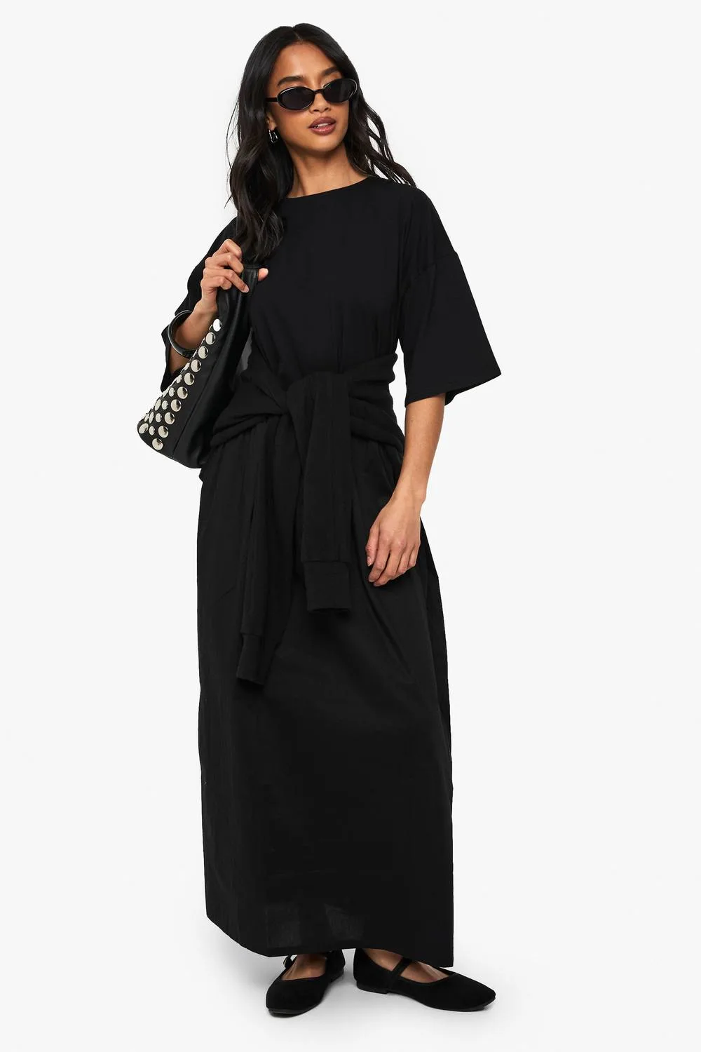 Jersey Cotton Mix Smock Dress by boohoo