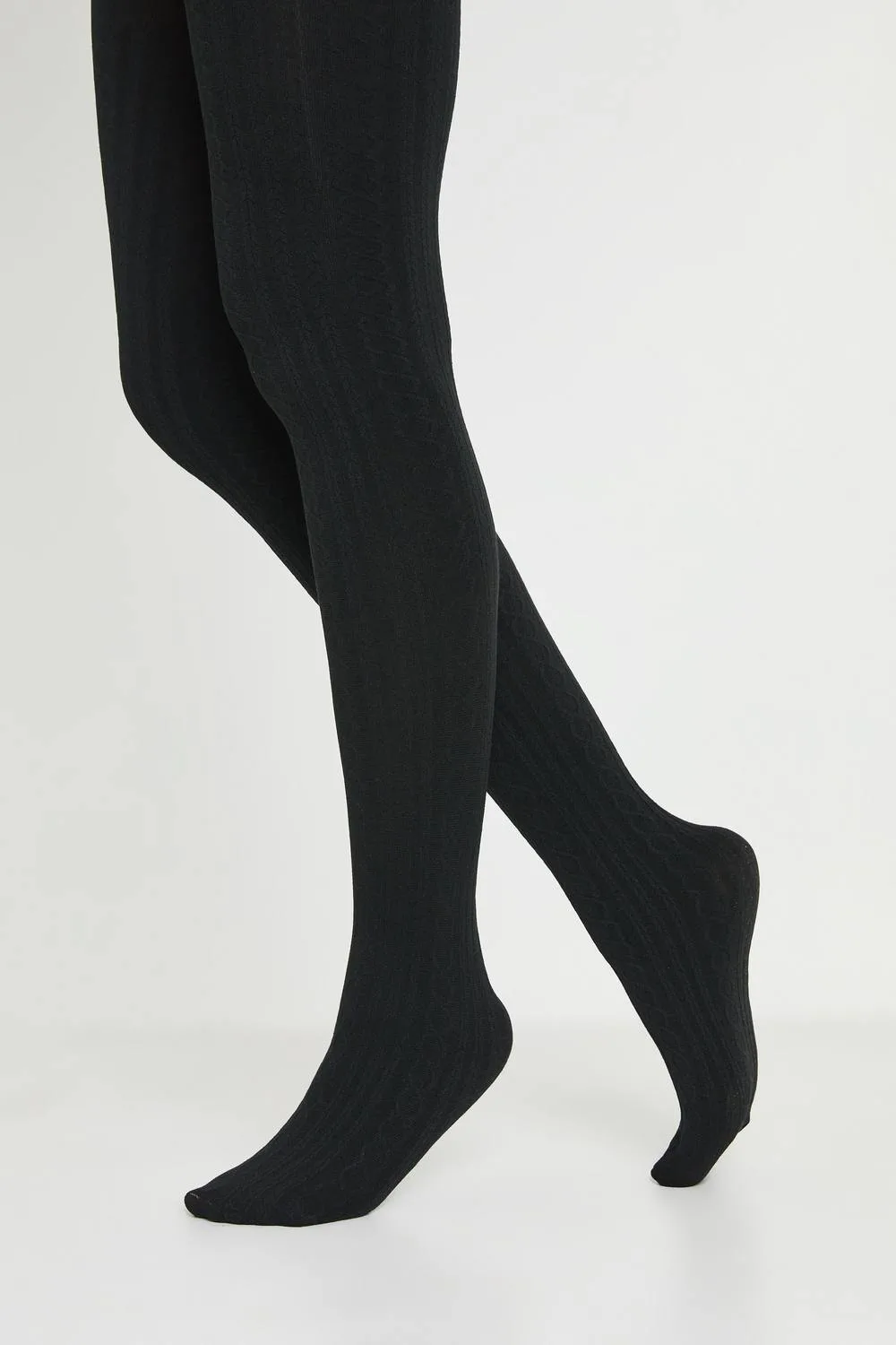 Thermal Cable Knit Tights by boohoo