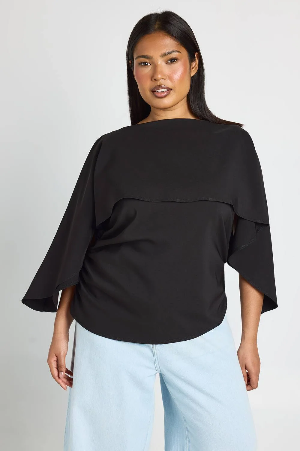 Cape Overlay Top by boohoo