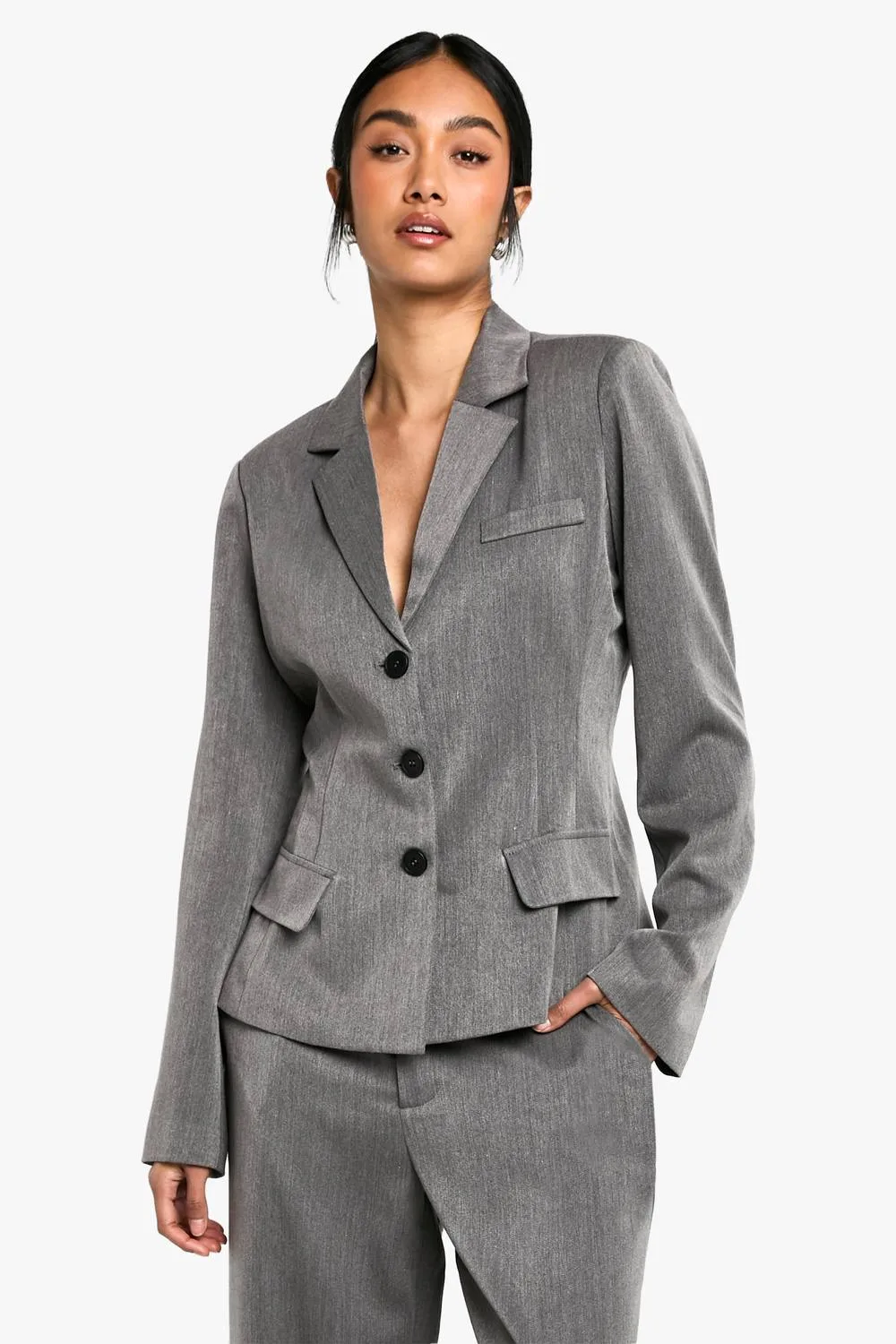 Cinched Waist Tailored Blazer
