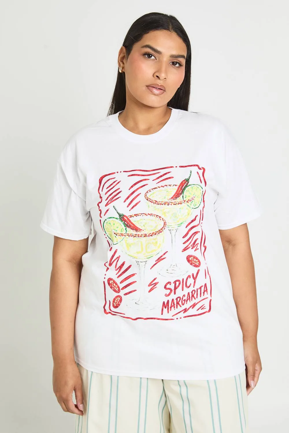 Spicy Martini Printed T-Shirt by boohoo