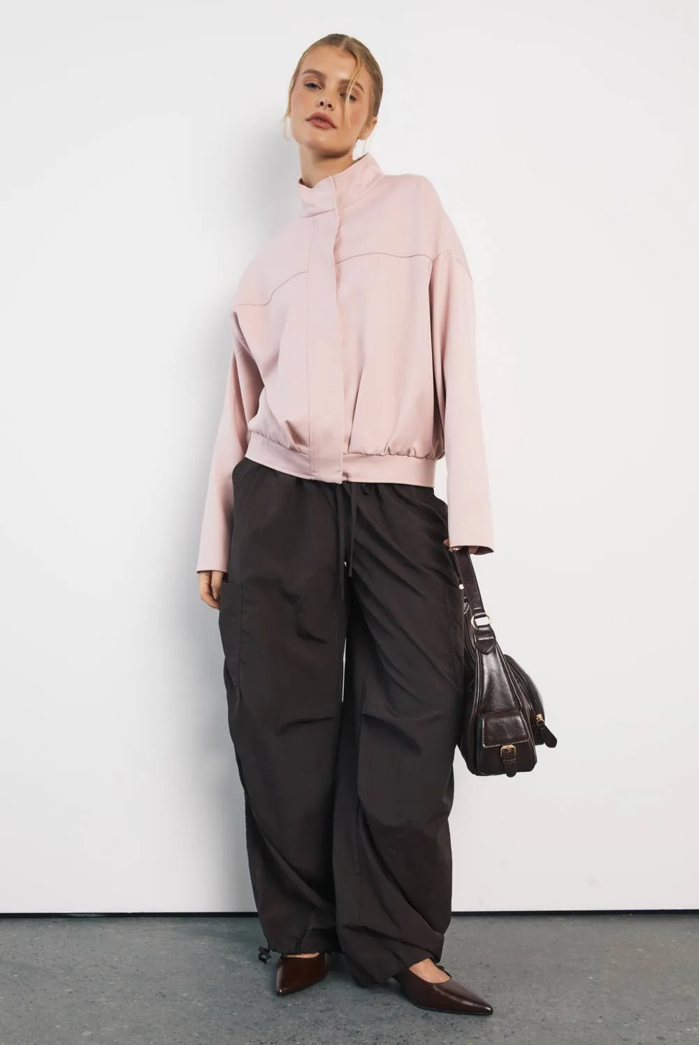 Nylon Cargo Trouser by boohoo