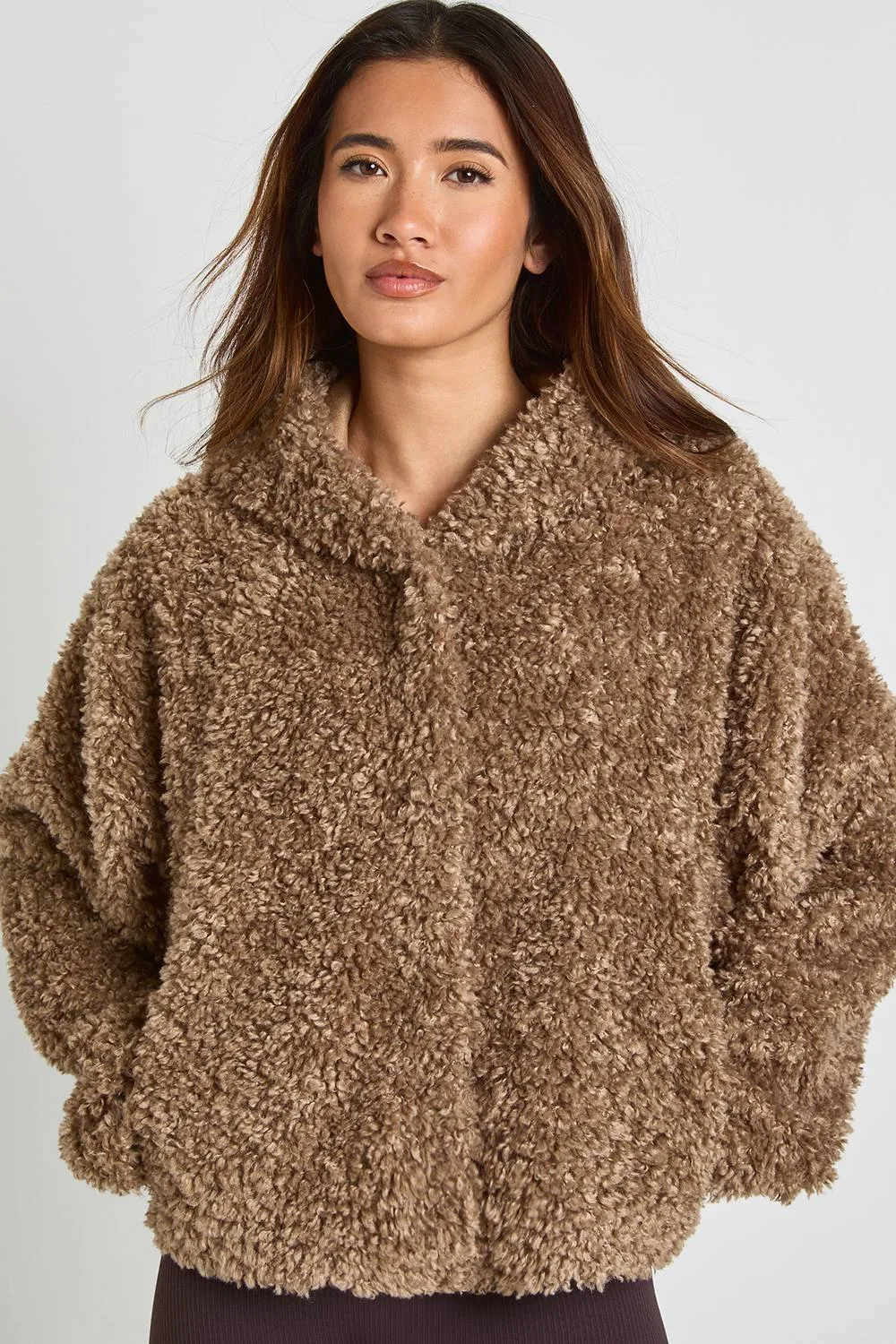 Hooded Teddy Jacket by boohoo