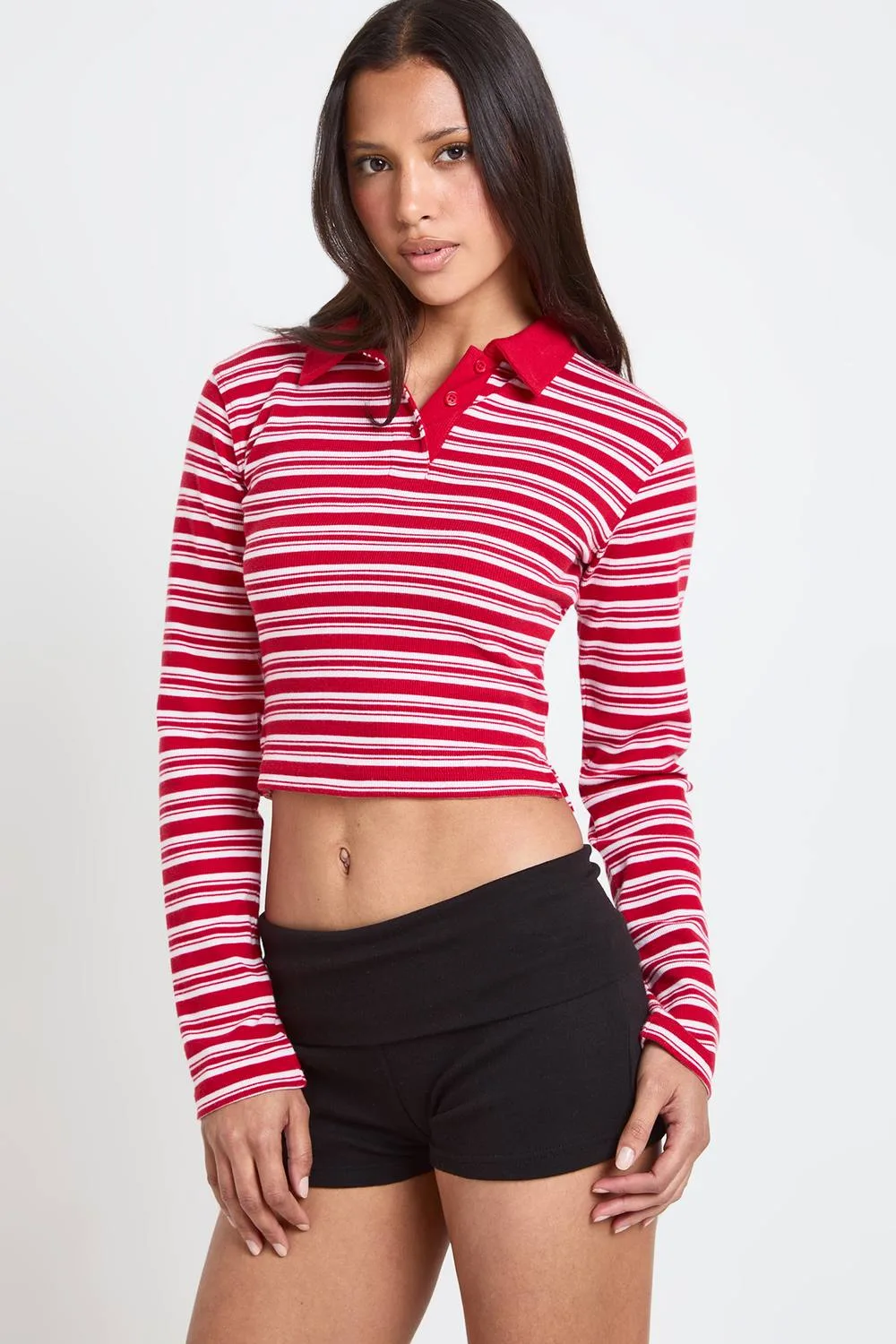 Fold Over Waistband Low Rise Short by boohoo