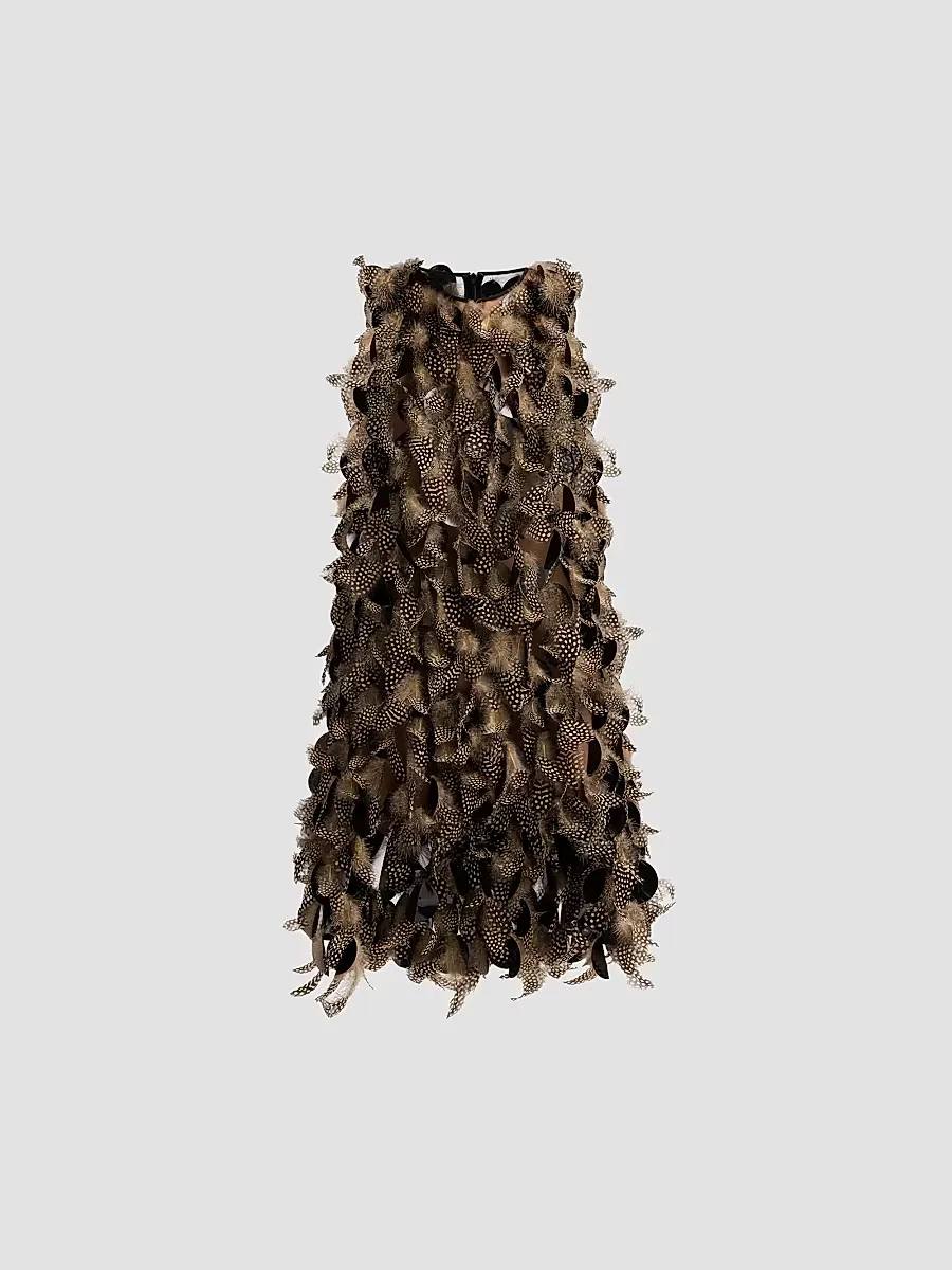 Ascent Feathered Mini Dress by Zimmermann