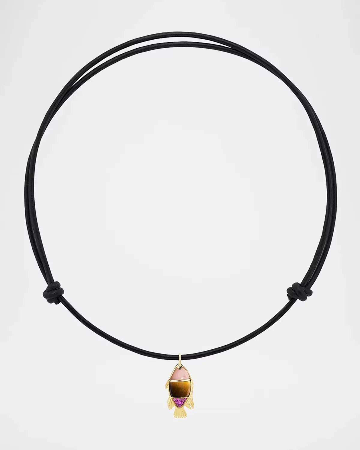 Fish Necklace, Tiger's Eye by Emily P. Wheeler