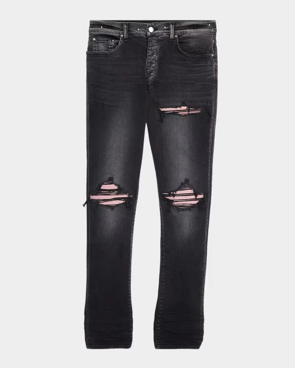Mx1 Ultrasuede-Repaired Stretch Denim Jeans by Amiri