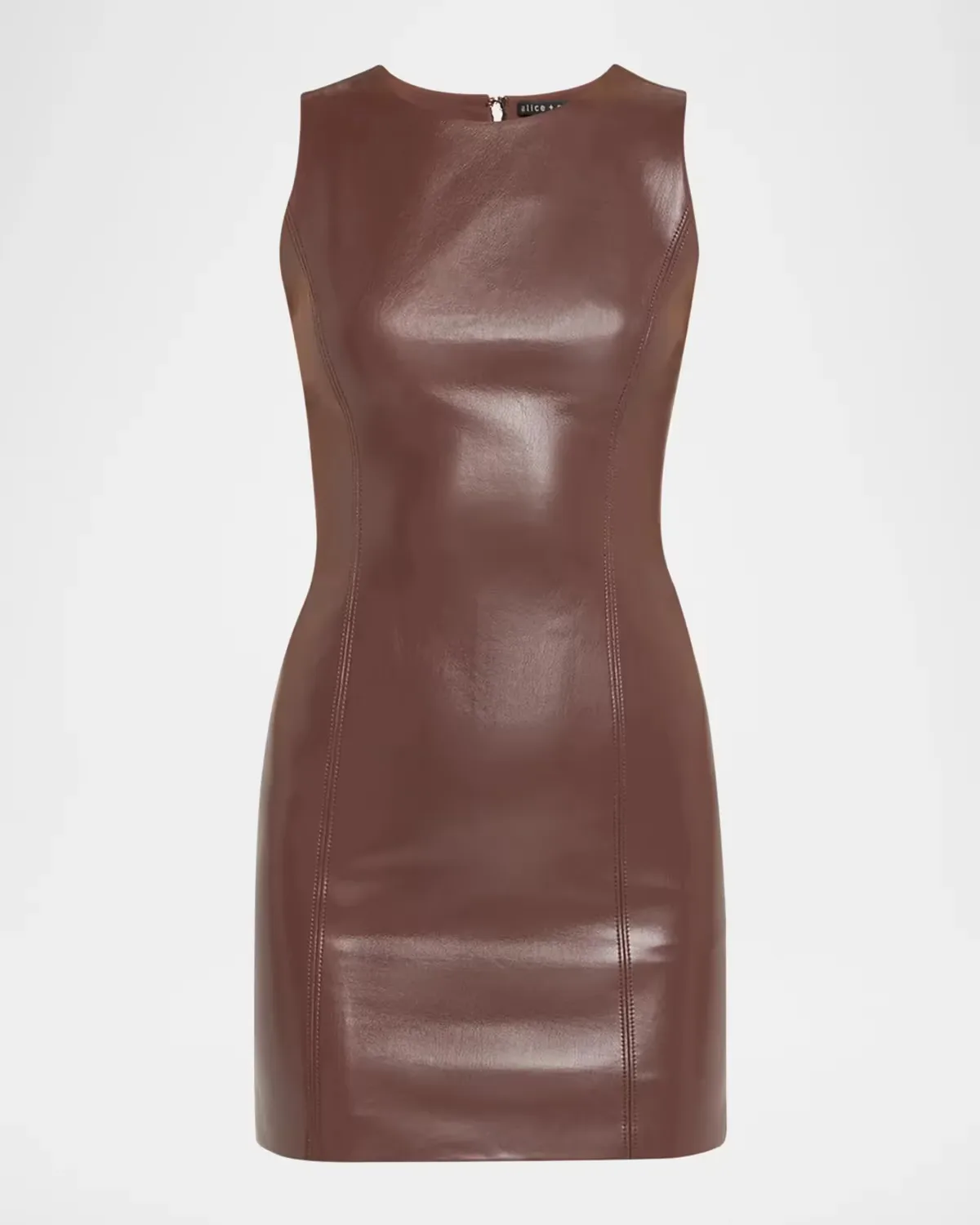 Lena Vegan Leather Mini Dress by ALICE + OLIVIA