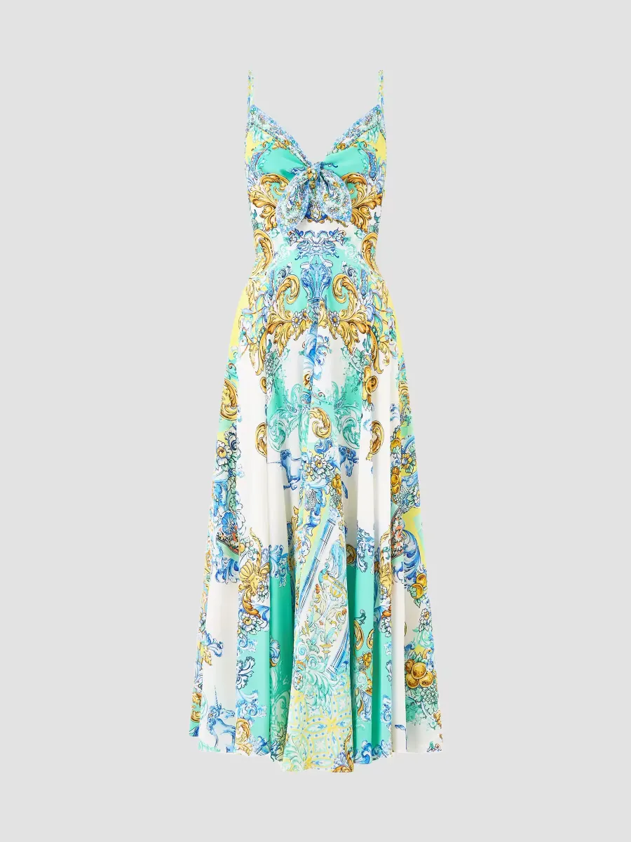 Dial Up the Tiles Silk Maxi Dress by Camilla