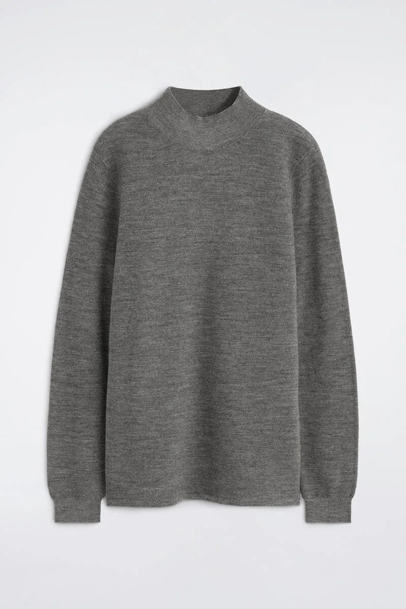 Wool Mock-Neck Sweater by COS