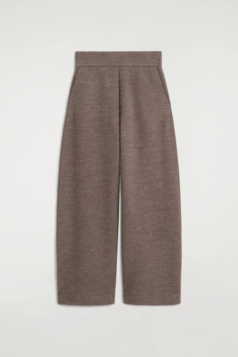 Boiled Wool-Blend Barrel-Leg Pants by COS